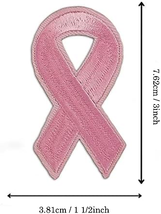 התרמה למען מטרה | מודעות לסרטן השד תפירה/טלאי ברזל-טלאי תפירה של סרט ורוד למלאכות מודעות לסרטן השד